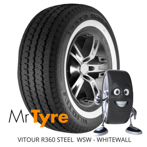 VITOUR 205/75R15 R360 STEEL 97H WSW TL - WHITEWALL (2510)