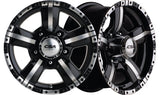 MONSTER Black Machine Face (Large Cap) - Premium 4x4 Alloy Wheel (1x)