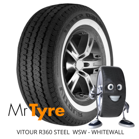 VITOUR 205/75R15 R360 STEEL 97H WSW TL - WHITEWALL (2501)